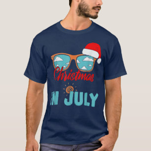 Frohe Weihnachten im Juli Funny Sunglasses Weihnac T-Shirt