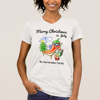Frohe Weihnachten im Juli individualisierbarer Fun T-Shirt