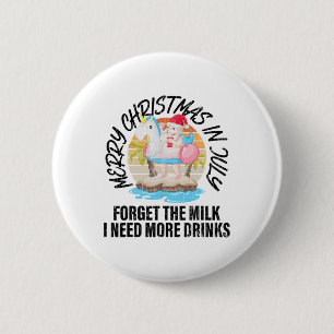 Frohe Weihnachten im Juli Lustiger Santa Hawaiian  Button