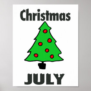 Frohe Weihnachten im Juli-Party Lustiger Sommer Xm Poster