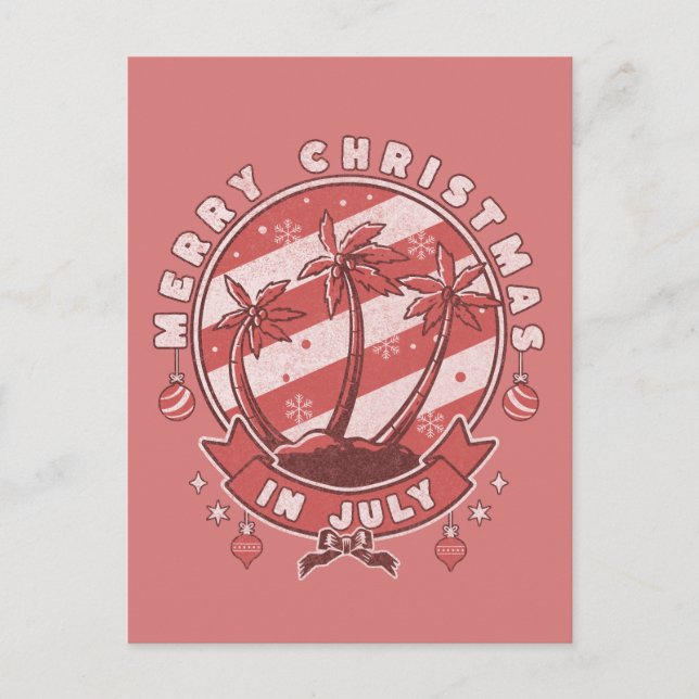 Frohe Weihnachten im Juli Postkarte (Vorderseite)