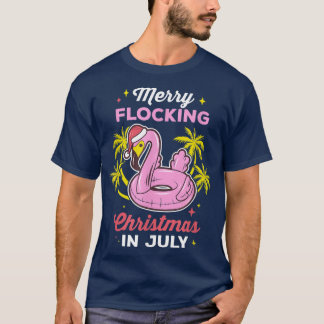 Frohe Weihnachten im Juli Sommer Flamingo B T-Shirt