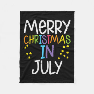 Frohe Weihnachten im Juli Sterne Sommer Weihnachte Fleecedecke