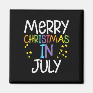Frohe Weihnachten im Juli Sterne Sommer Weihnachte Magnet