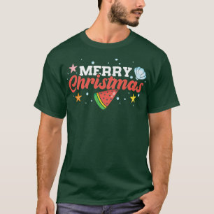 Frohe Weihnachten im Juli Watermelon Frucht Sommer T-Shirt