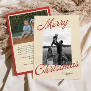 Frohe Weihnachten im kühnen Retro-Fotodesign