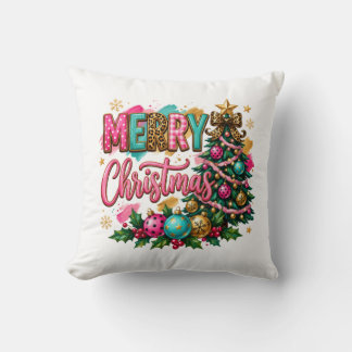 Frohe Weihnachten im Prep-Stil Kissen