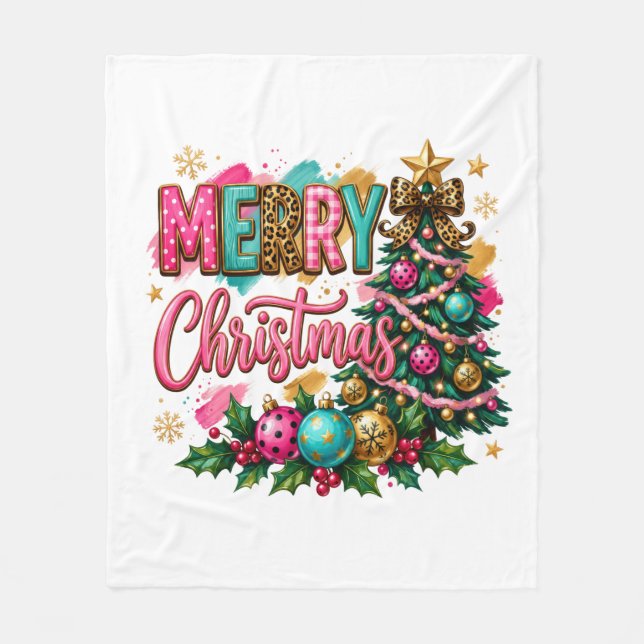 Frohe Weihnachten im Prepper-Stil Fleecedecke (Vorderseite)