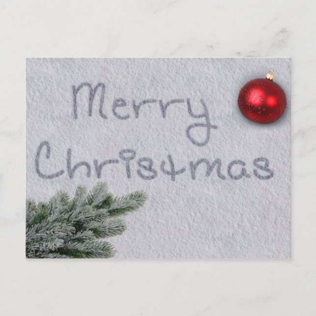 Frohe Weihnachten im Schnee geschrieben (Vorderseite)