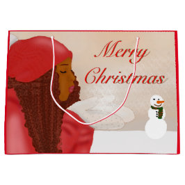 Frohe Weihnachten im Schnee Große Geschenktüte