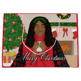 Frohe Weihnachten im Schnee Große Geschenktüte