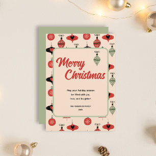 Frohe Weihnachten im Stil der Mitte des Jahrhunder