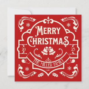 Frohe Weihnachten im Vintage-Stil Design
