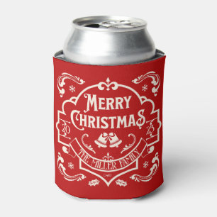 Frohe Weihnachten im Vintage-Stil Design Dosenkühler