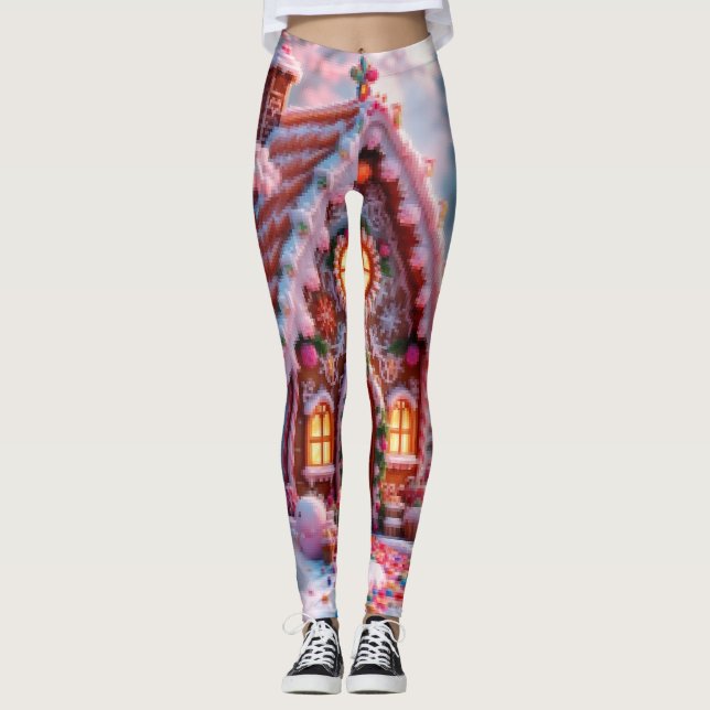 Frohe Weihnachten im Winter  Leggings (Vorderseite)