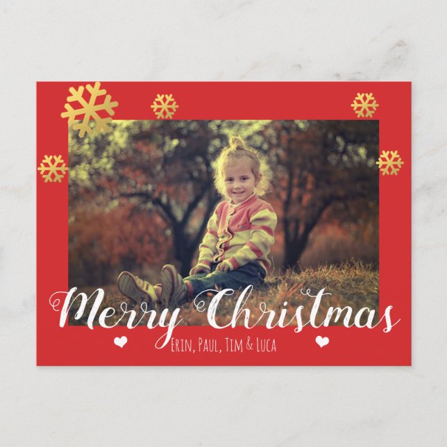 Frohe Weihnachten Imitate Gold Snowflakes (Vorderseite)