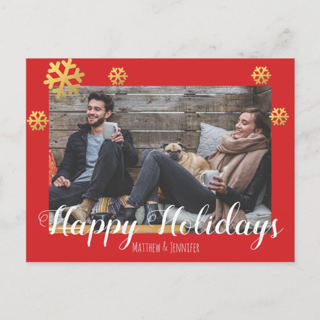 Frohe Weihnachten Imitate Gold Snowflakes (Vorderseite)