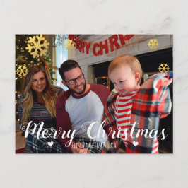 Frohe Weihnachten Imitate Gold Snowflakes