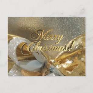 Frohe Weihnachten Imitate Goldene Foil Script Eleg Postkarte