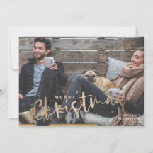 Frohe Weihnachten Imitate Goldene Urlaubskarte