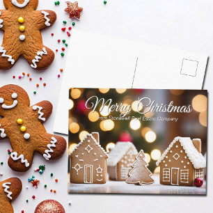 Frohe Weihnachten Immobilien Lebkuchenhäuschen
