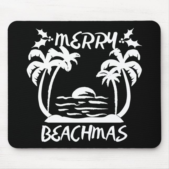 Frohe Weihnachten in Beachmas im Juli Mousepad (Vorne)