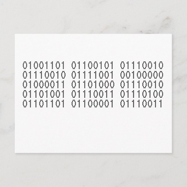 Frohe Weihnachten in Binary Code (Vorderseite)