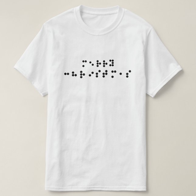 Frohe Weihnachten in Blindenschrift T-Shirt (Design vorne)
