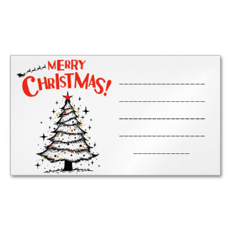 frohe weihnachten in dir magnetische visitenkarte