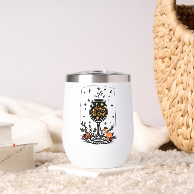 Frohe Weihnachten in einem Weinglas (Wohnzimmer (gedreht))