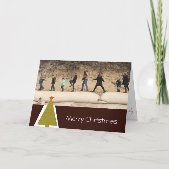 Frohe Weihnachten in eleganten Browns (Vorderseite)