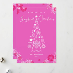 Frohe Weihnachten in fettem rosa Festtags-Kalligra
