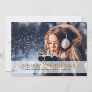Frohe Weihnachten in Gold, Single Foto Weihnachtsk