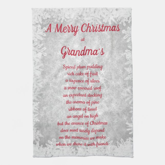 Frohe Weihnachten in Grandma's House Küchentücher (Vertikal)