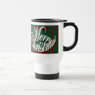 Frohe Weihnachten in Green Travel Mug Reisebecher