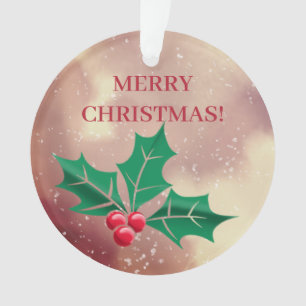 Frohe Weihnachten in grün und rot - heilig Ornament