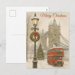 Frohe Weihnachten in London Postkarte – Geschenk 