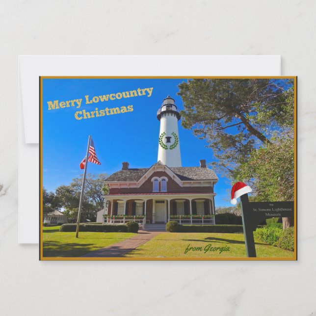 Frohe Weihnachten in Lowcountry aus Georgien (Vorderseite)