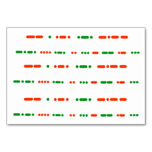 Frohe Weihnachten in Morse Code Geschenkkarte Beil Tischnummer