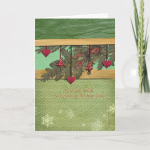 Frohe Weihnachten in polnischer, Weihnachtskarte