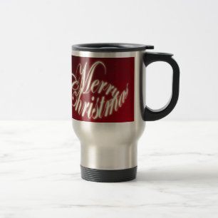 Frohe Weihnachten in Red Travel Mug Reisebecher