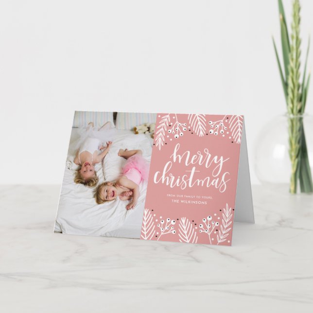 Frohe Weihnachten in Rosa (Vorderseite)