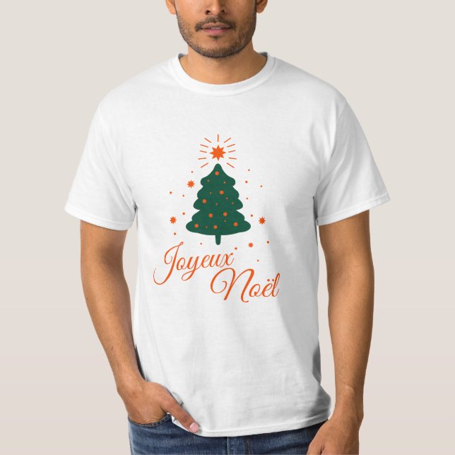 Frohe Weihnachten in Rot: Klassischer und fröhlich T-Shirt (Vorderseite)