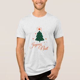Frohe Weihnachten in Rot: Klassischer und fröhlich Tri-Blend Shirt