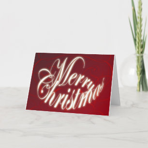 Frohe Weihnachten in roter Karte
