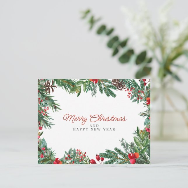 frohe weihnachten in u postkarte (Stehend Vorderseite)
