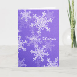 Frohe Weihnachten Indigoweiße Schneeflocken Minima