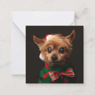 Frohe Weihnachten individuelle Tierfotos einfach s Mitteilungskarte