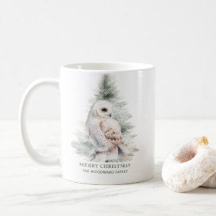 Frohe Weihnachten Individueller Wasserfarben-Waldk Kaffeetasse