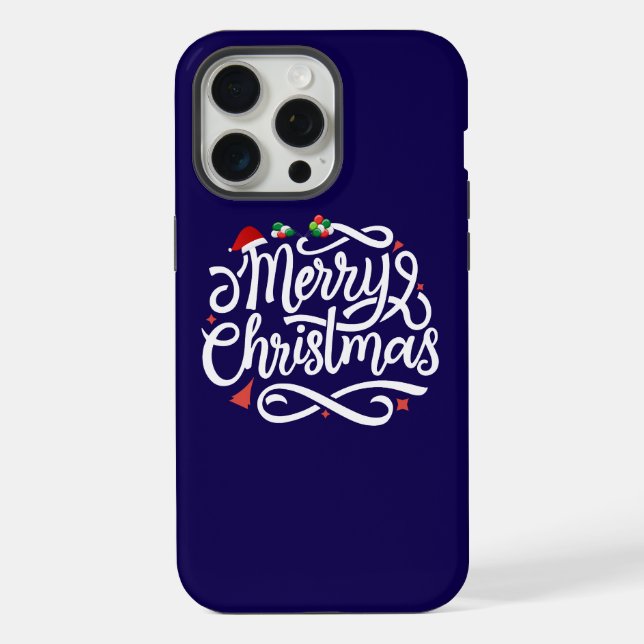Frohe Weihnachten iPhone Hülle (Rückseite)
